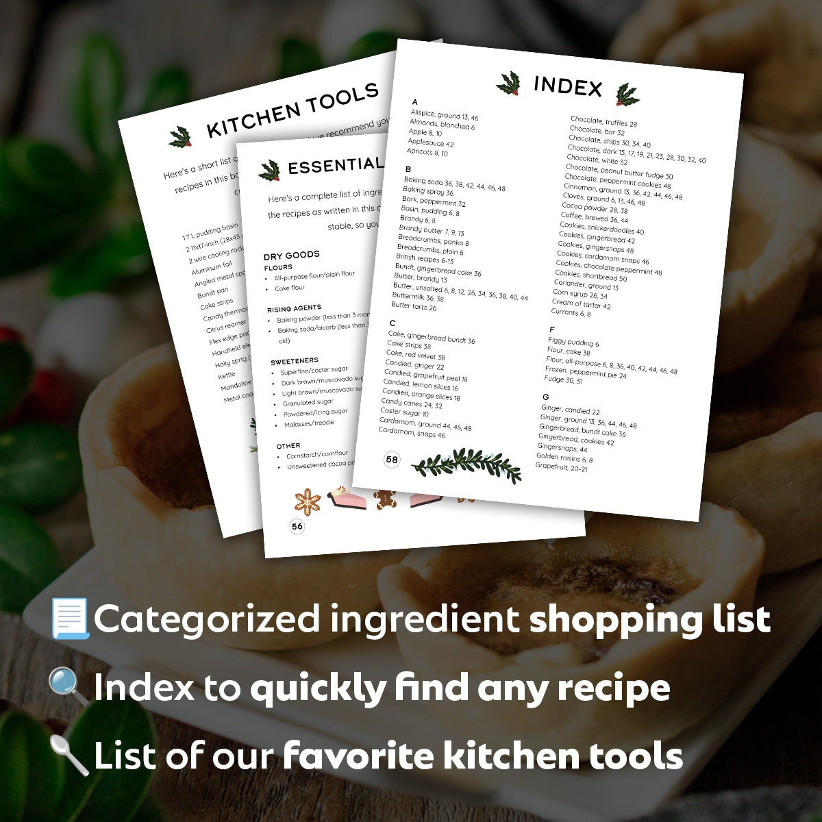 three bonus pages of resources.