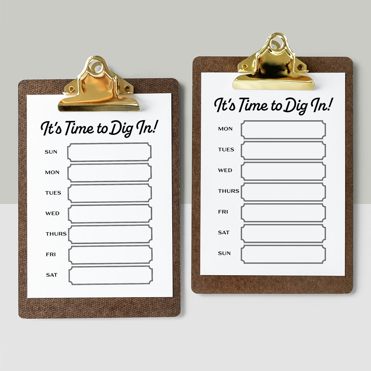 Printable 1-Week Dinner Menu - It&