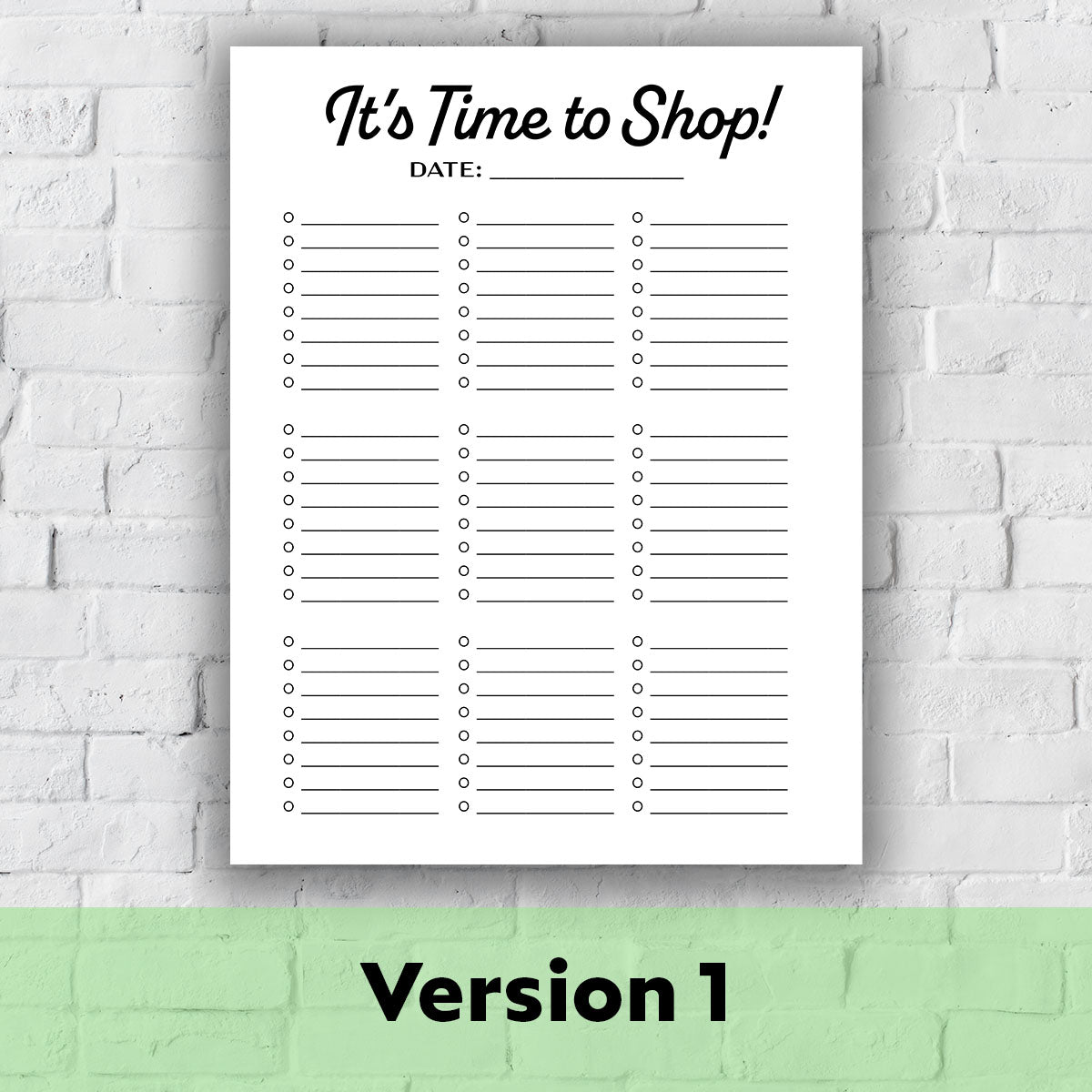 Printable Grocery List - It&