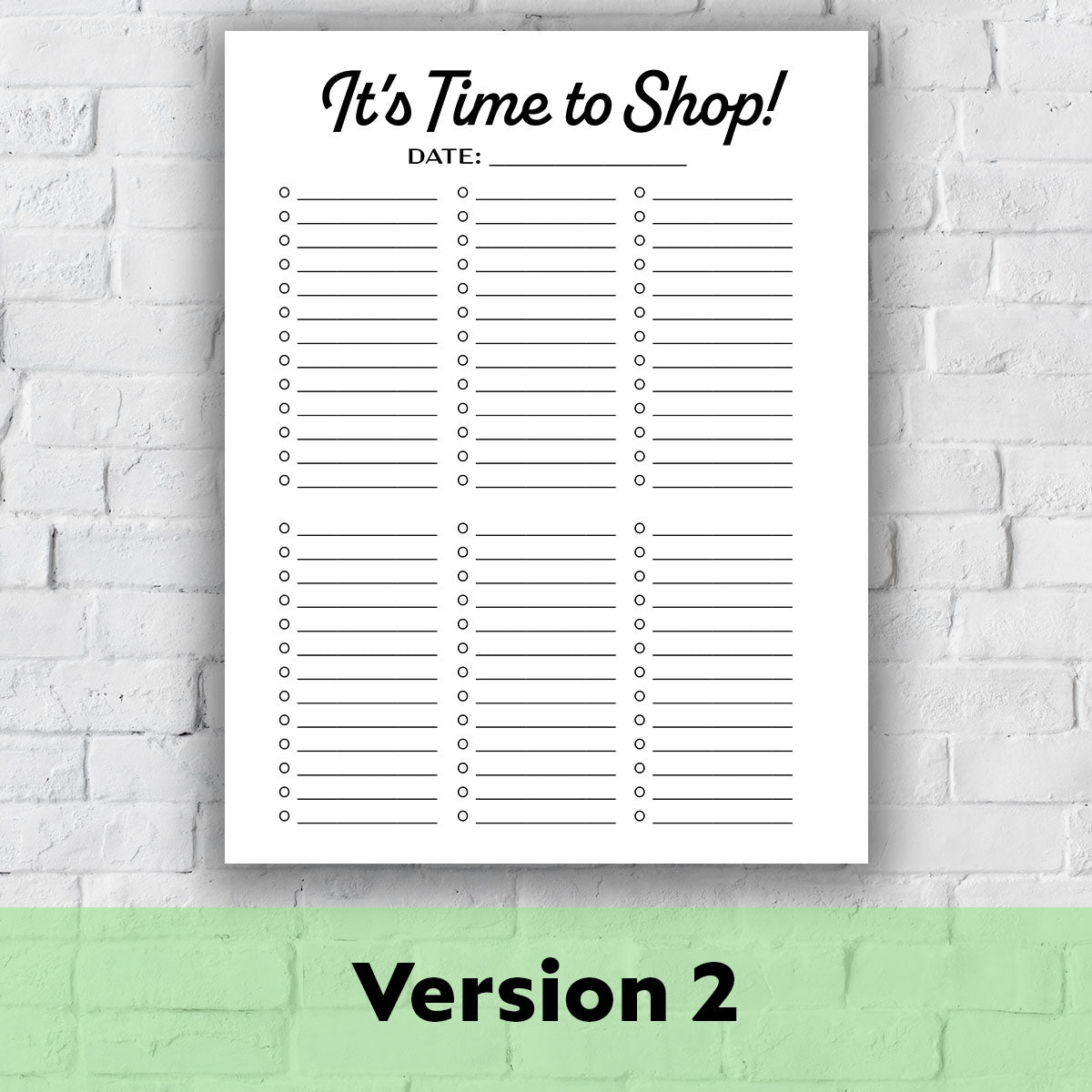 Printable Grocery List - It&