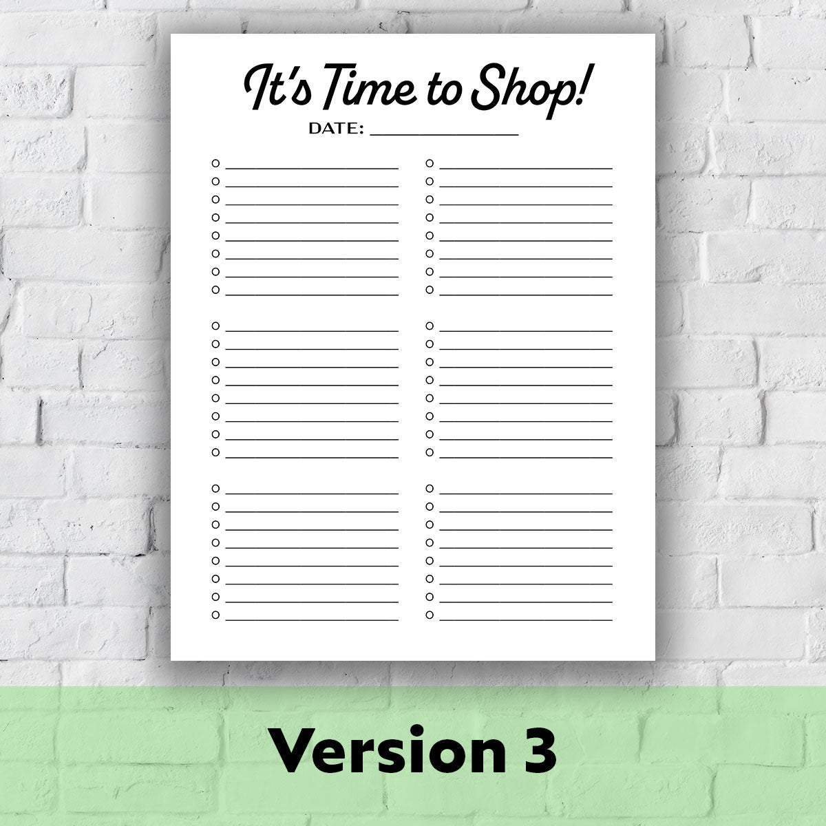 Printable Grocery List - It&