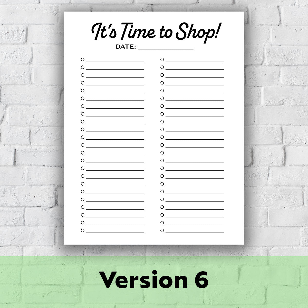 Printable Grocery List - It&
