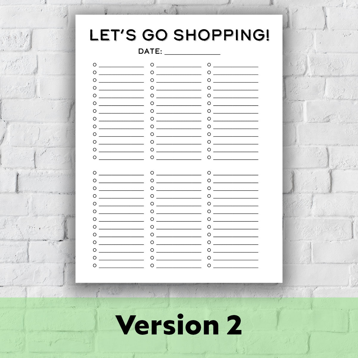 Printable Grocery List - Let&