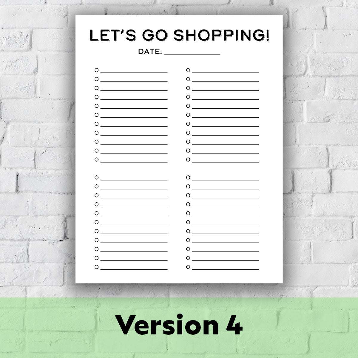 Printable Grocery List - Let&