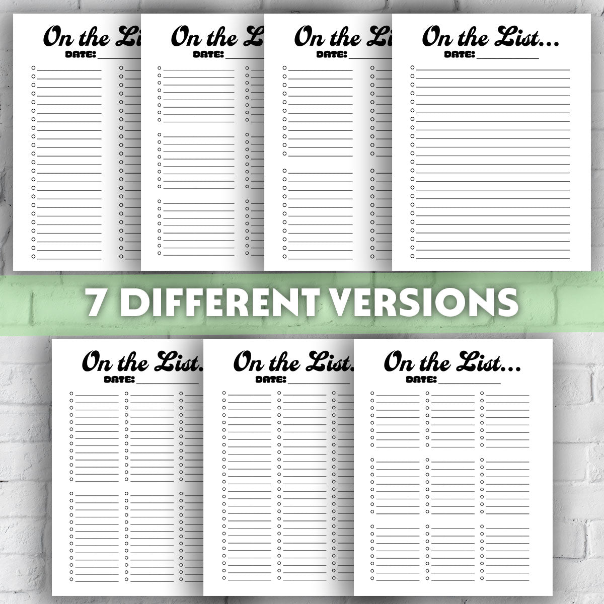 Printable Grocery List - On the List...