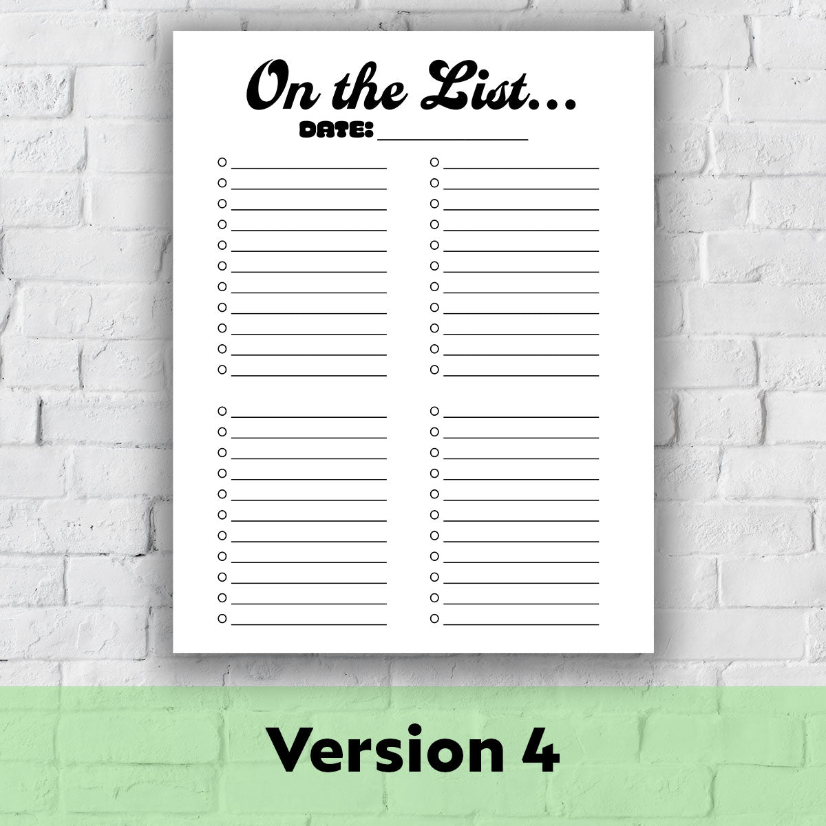 Printable Grocery List - On the List...