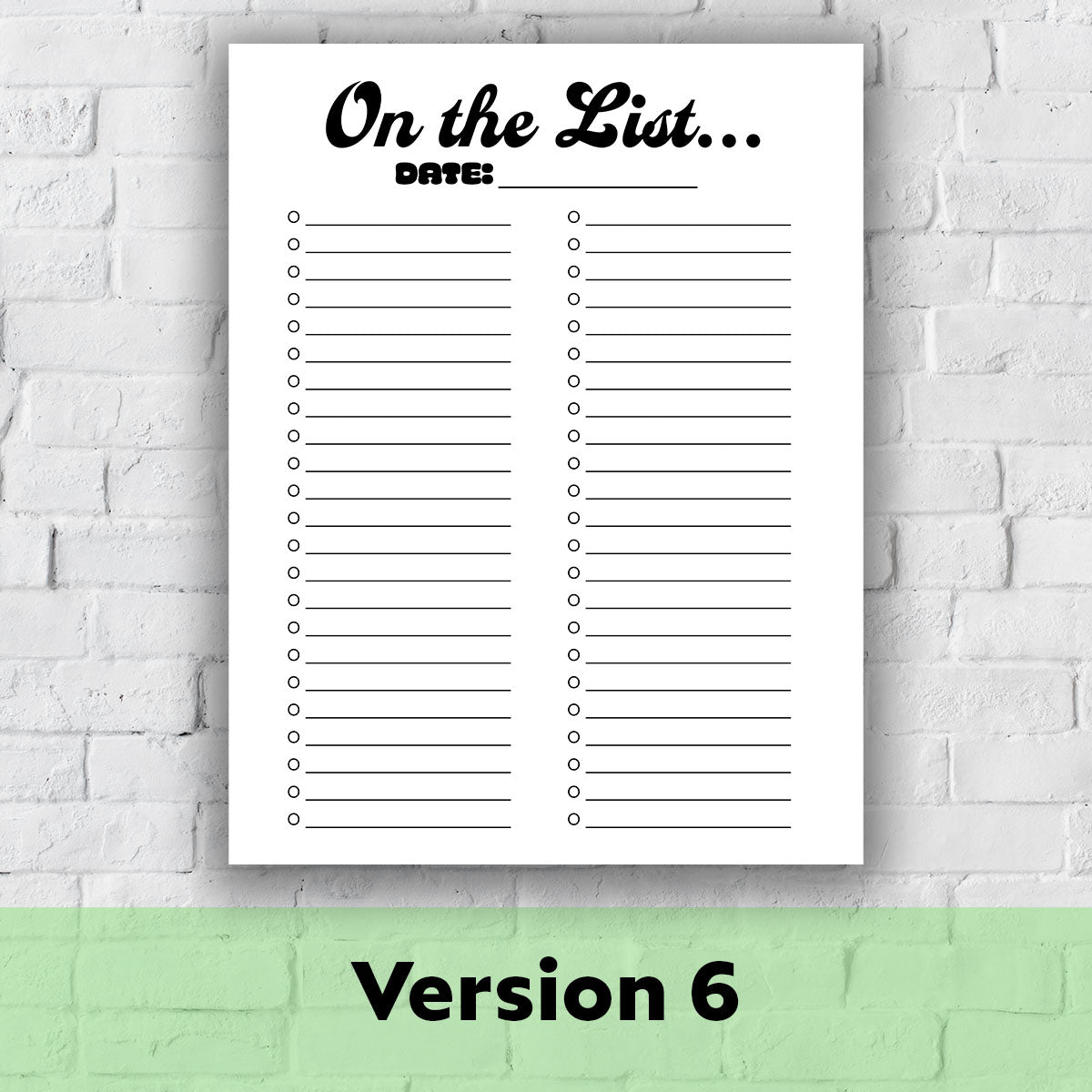 Printable Grocery List - On the List...