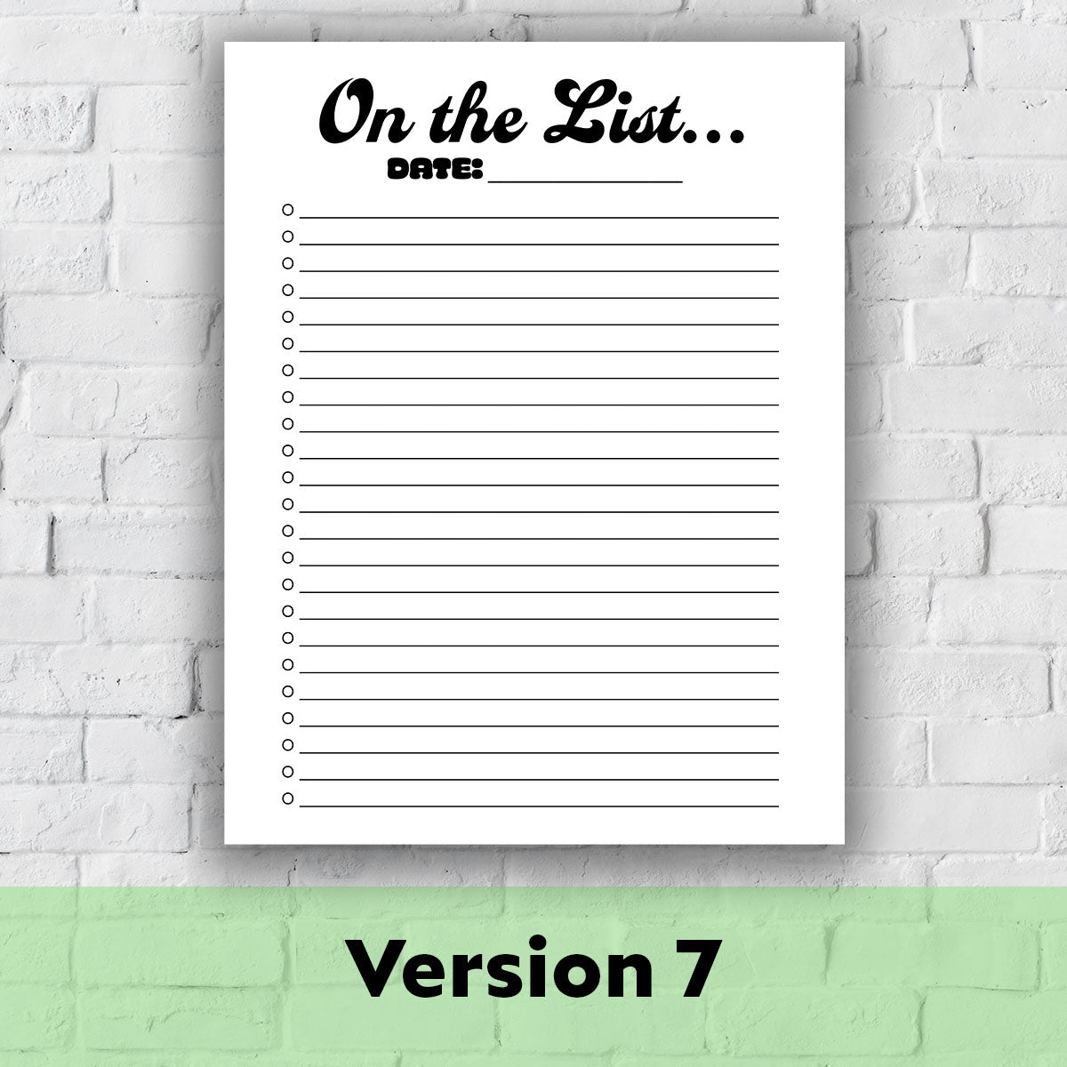 Printable Grocery List - On the List...