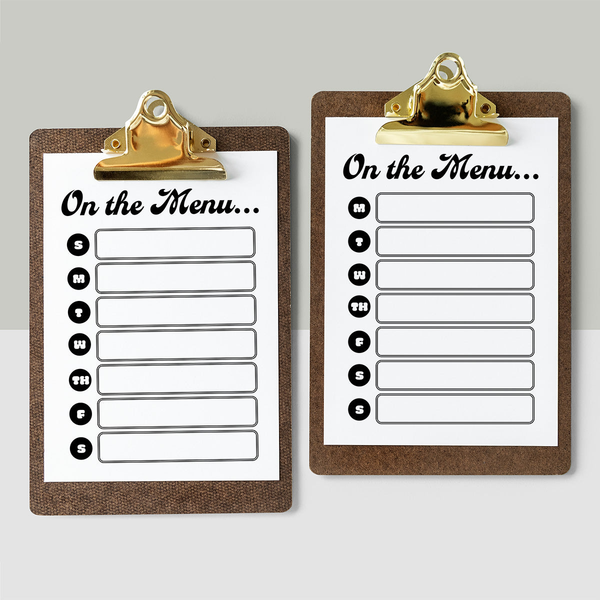 Printable 1-Week Dinner Menu - On the Menu