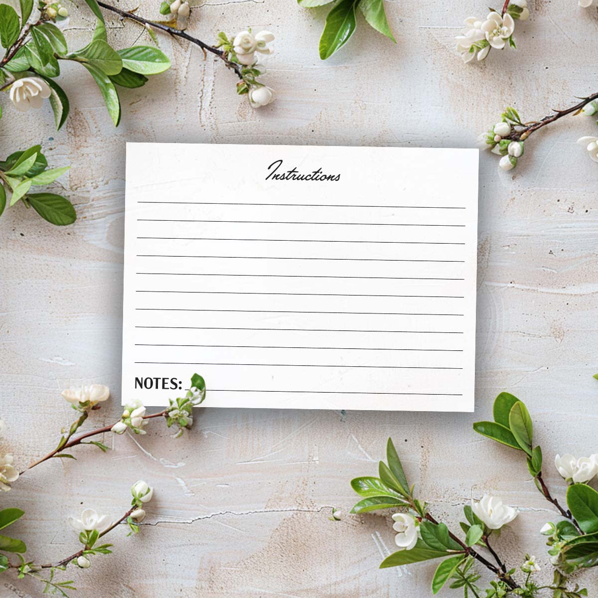Printable Recipe Card - Vintage Style 2