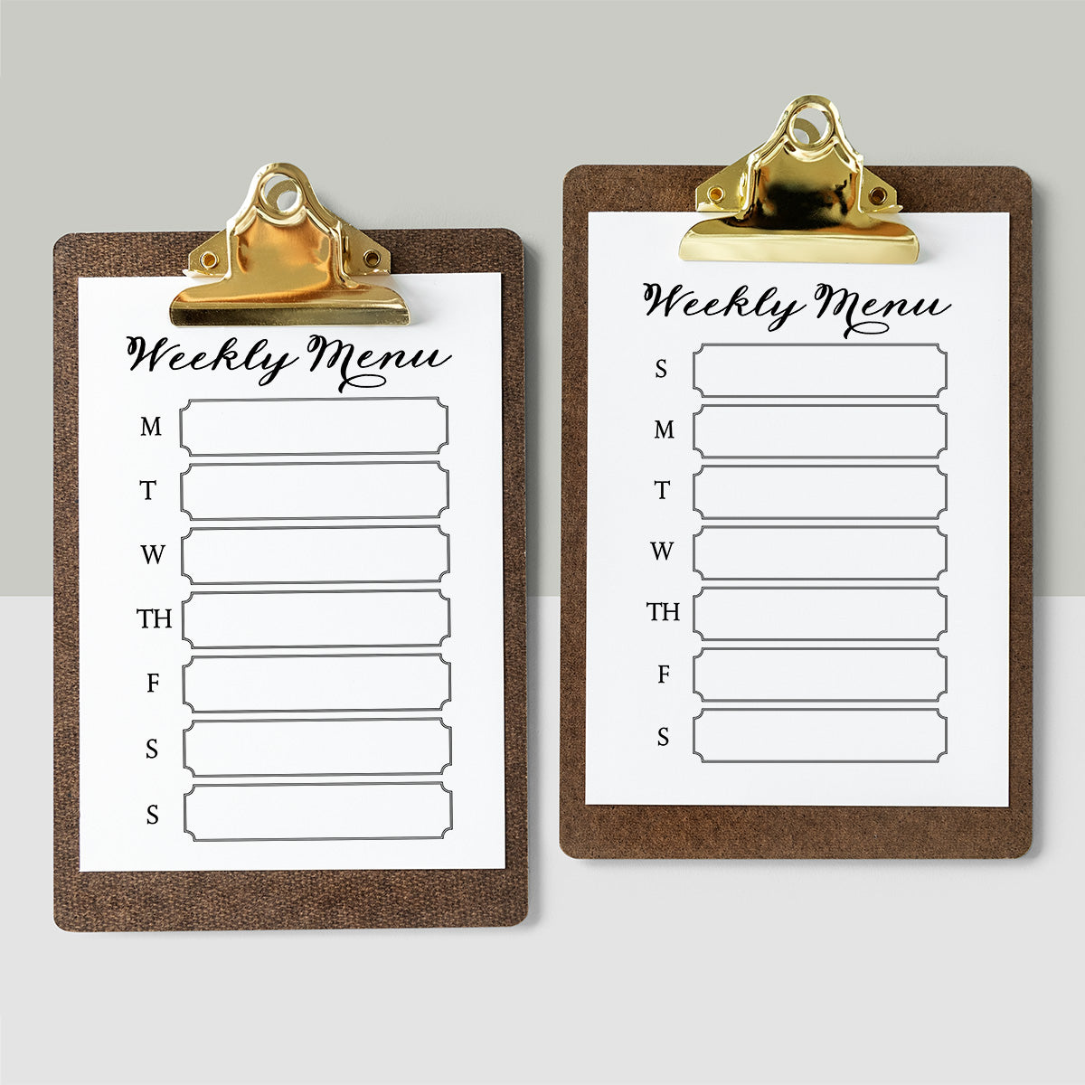 Printable 1-Week Dinner Menu - Weekly Menu