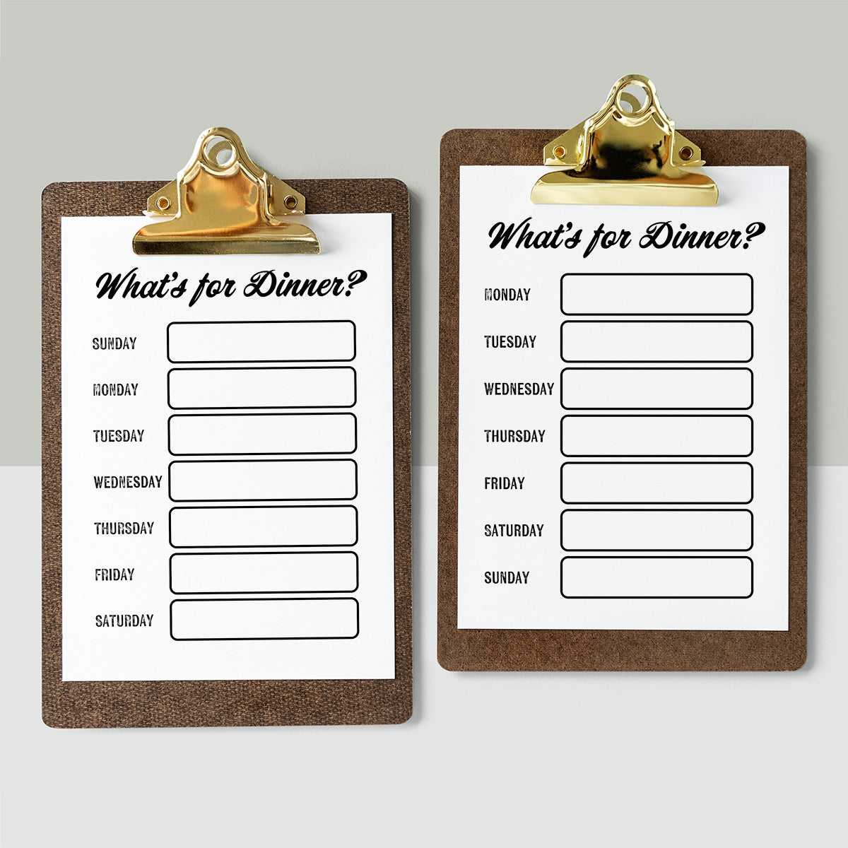 Printable 1-Week Dinner Menu - What&