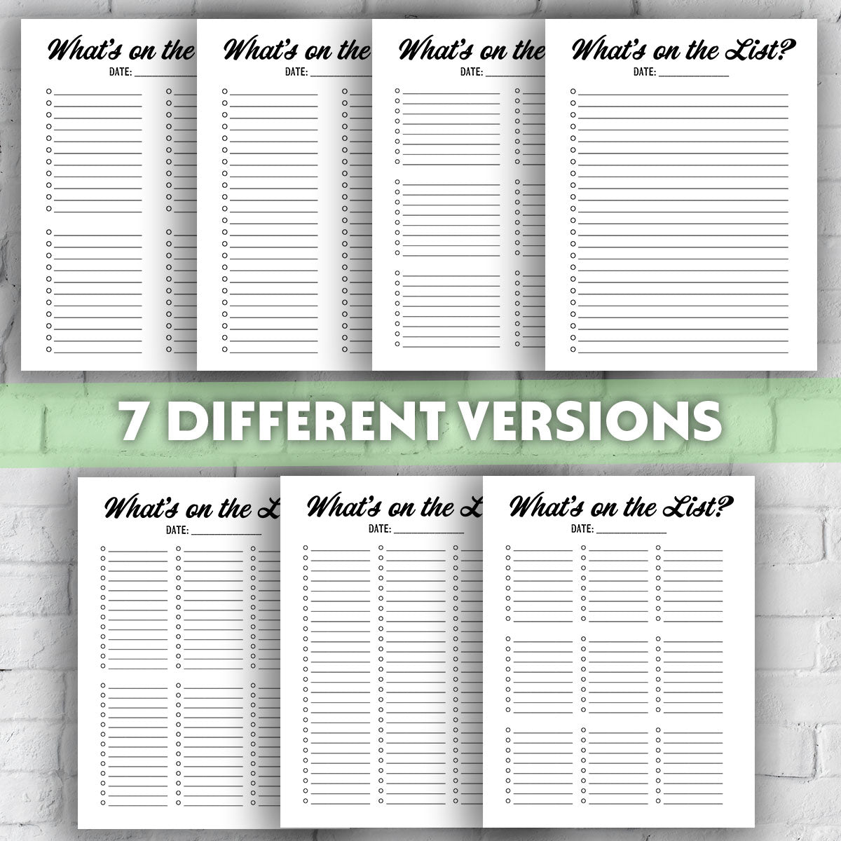Printable Grocery List - What&