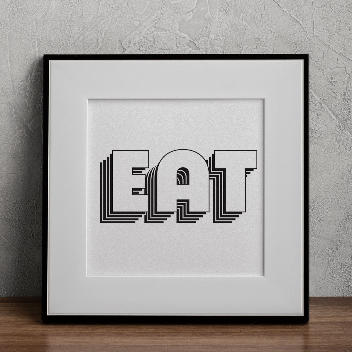 EAT Repeated Shadow - SVG &amp; Printable