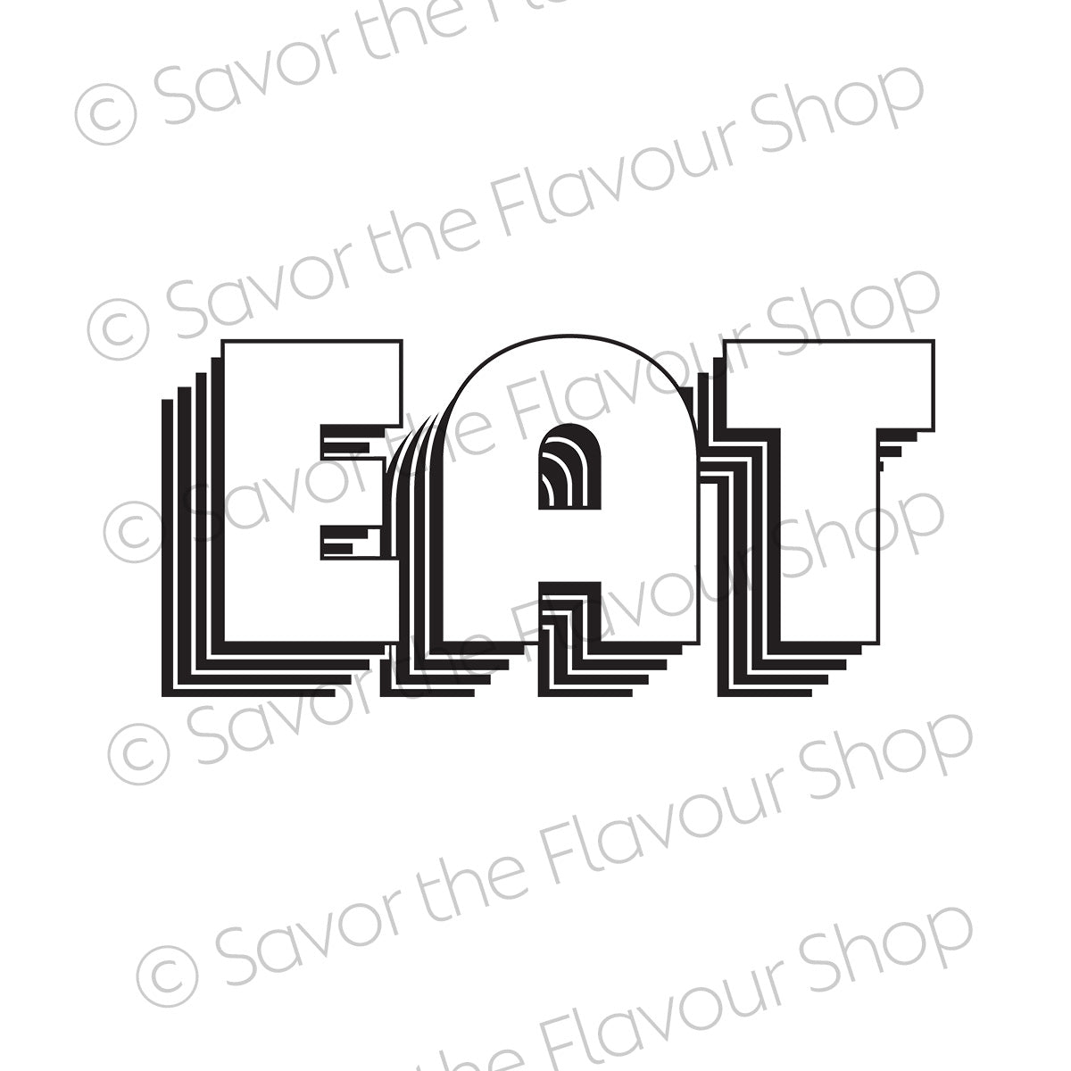 EAT Repeated Shadow - SVG &amp; Printable