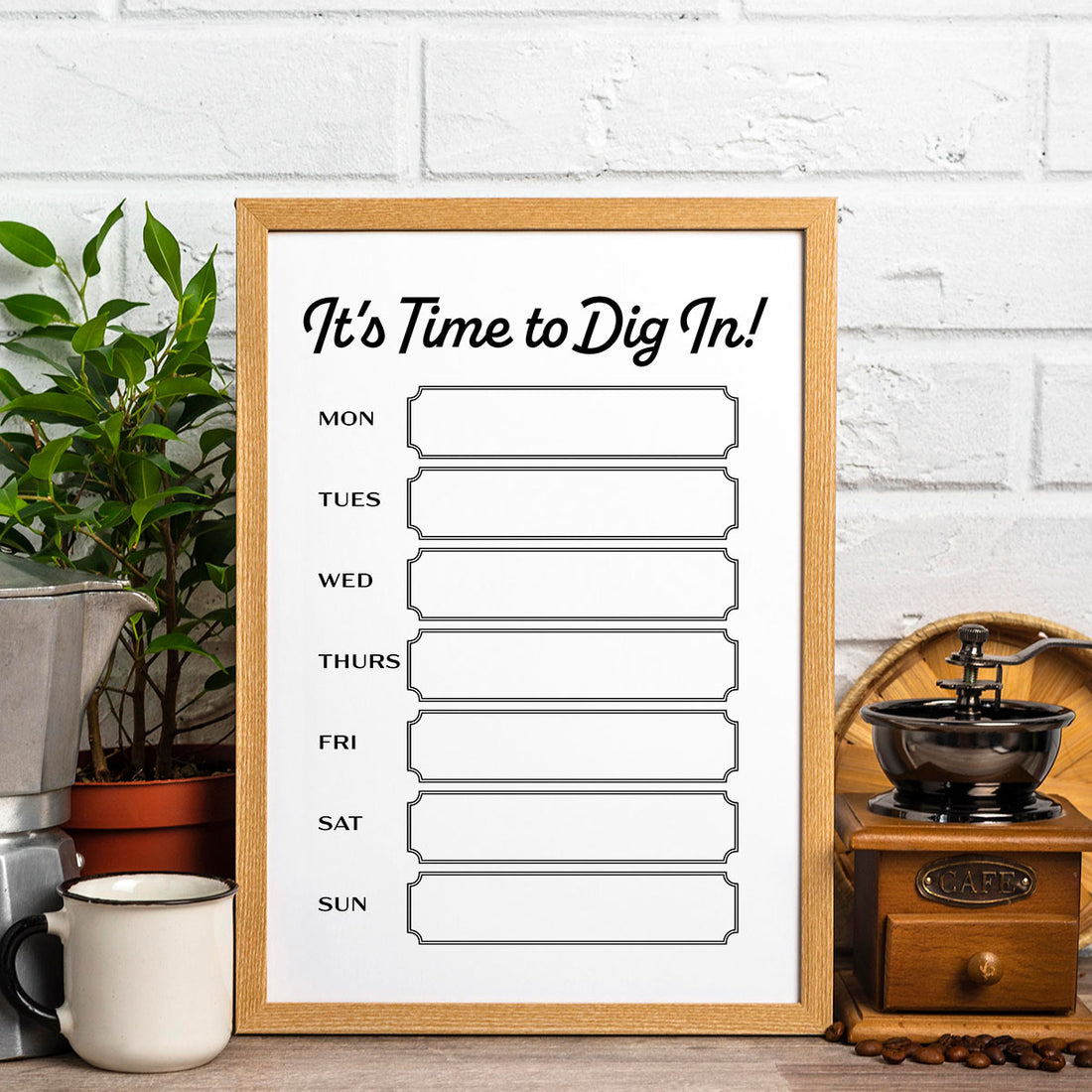 Printable 1-Week Dinner Menu - It&