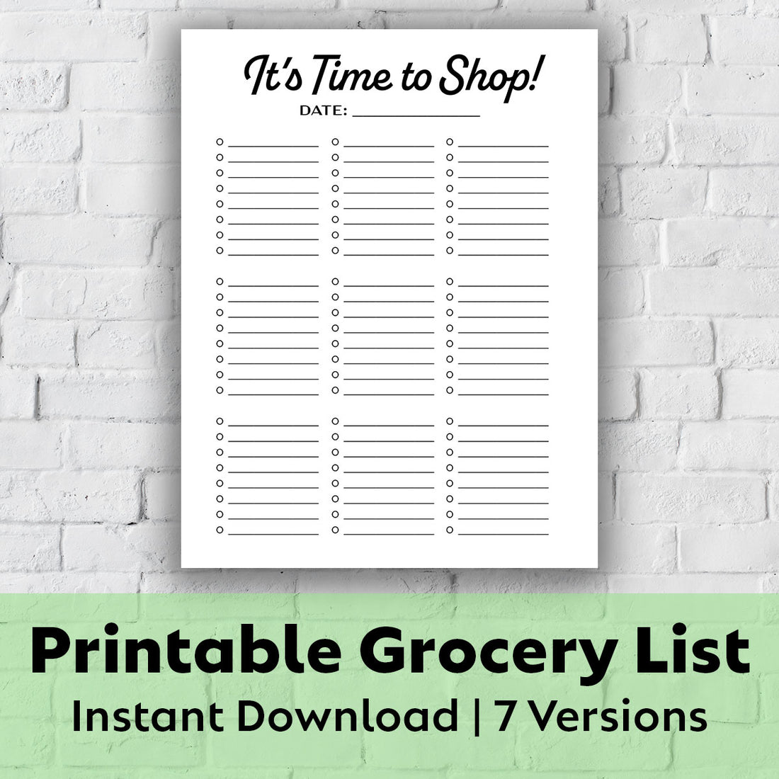 Printable Grocery List - It&