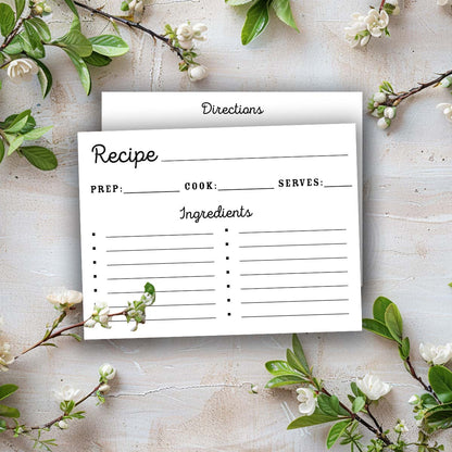 Printable Recipe Card - Modern Style 1