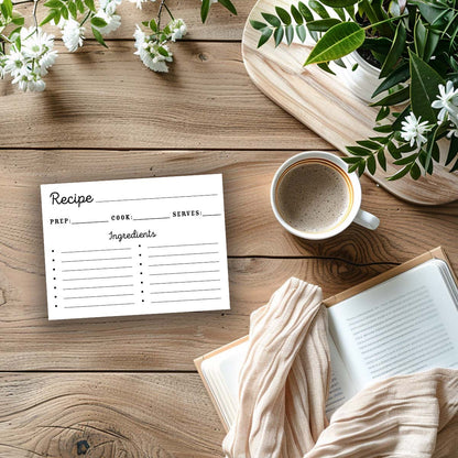 Printable Recipe Card - Modern Style 1