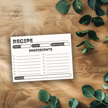 Printable Recipe Card - Modern Style 2