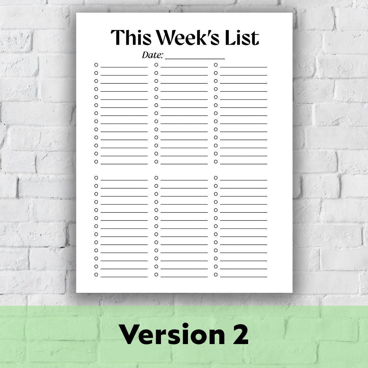 Printable Grocery List - This Week&