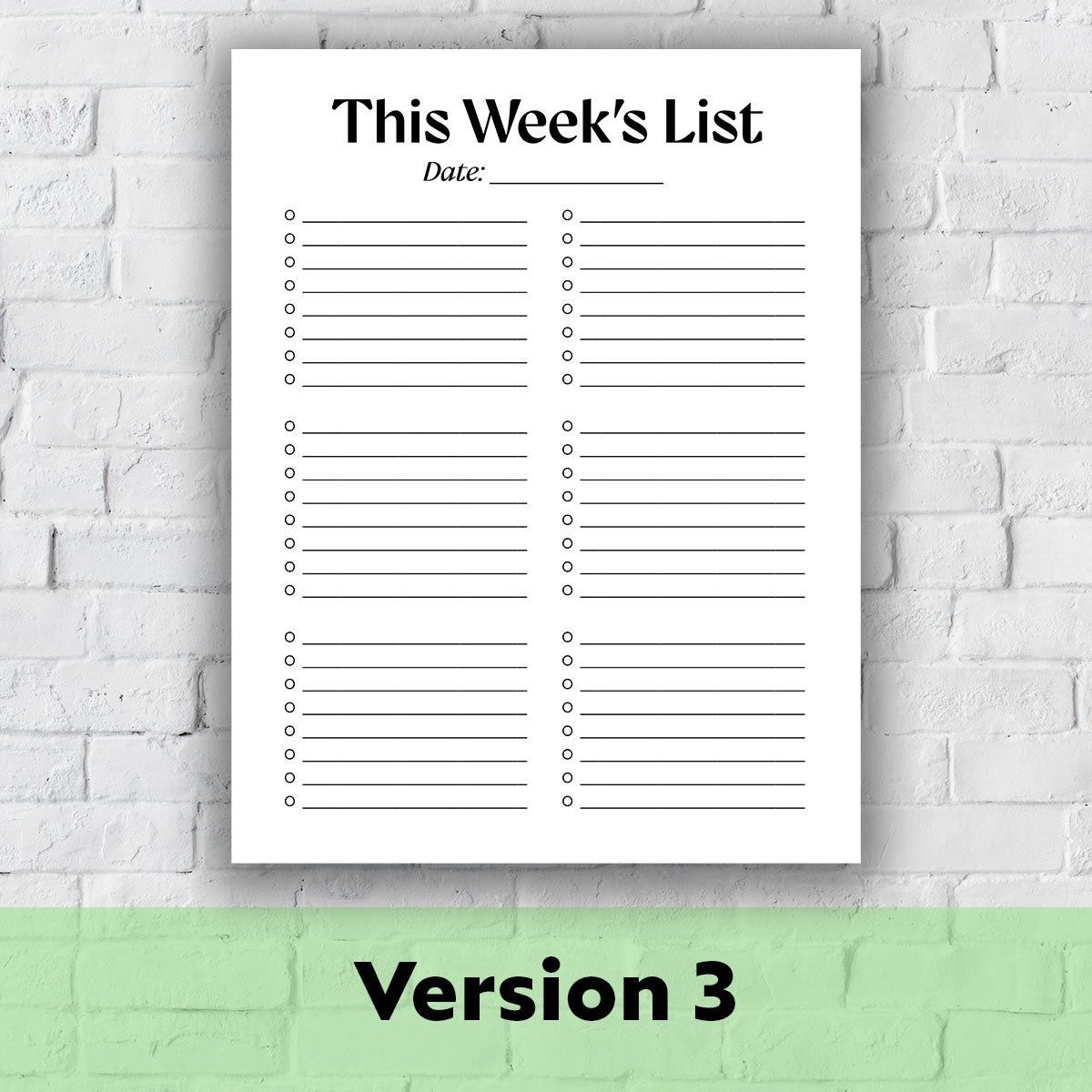 Printable Grocery List - This Week&