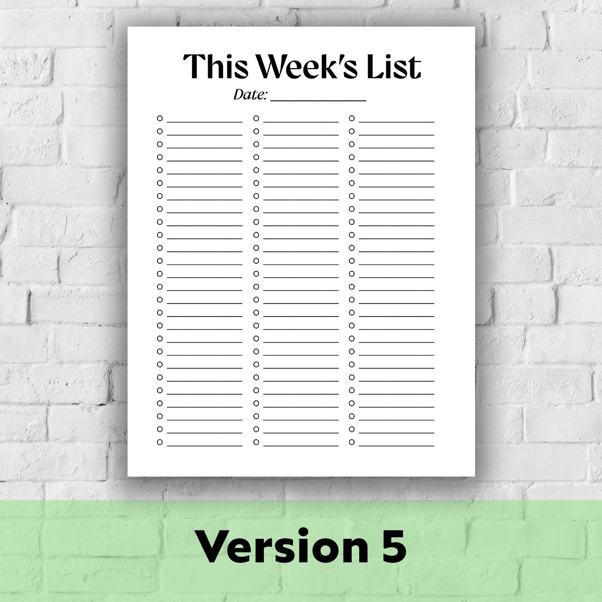 Printable Grocery List - This Week&