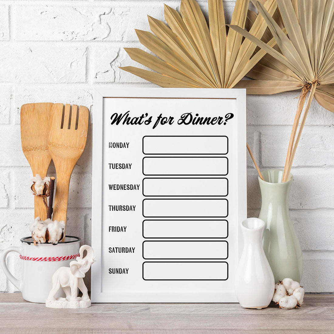 Printable 1-Week Dinner Menu - What&