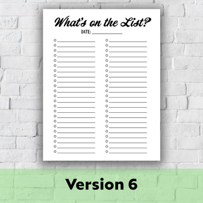 Printable Grocery List - What&