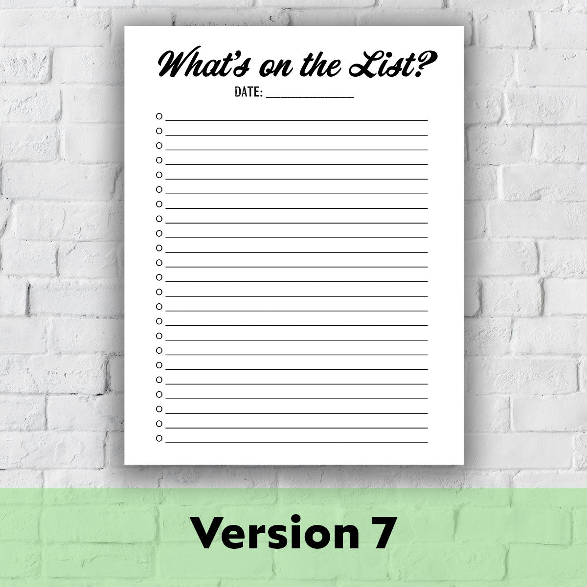 Printable Grocery List - What&