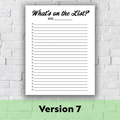 Printable Grocery List - What&